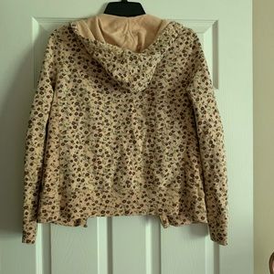 Lucky Brand Floral Zip-up Sweater